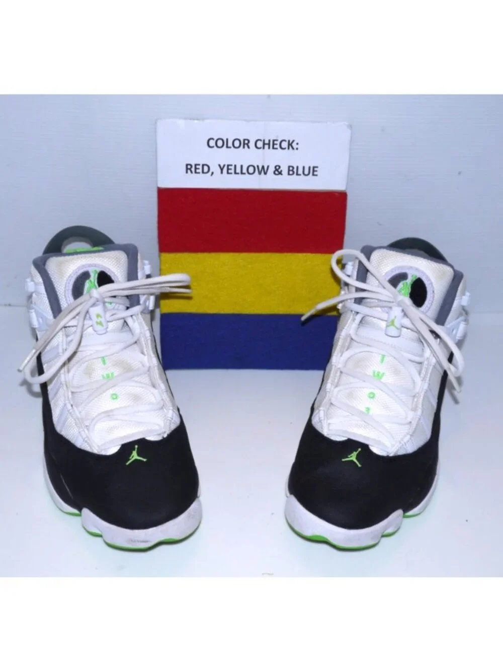 Nike Air Jordan 6 Rings Altitude 322992-130 black & white men's sneakers size 8